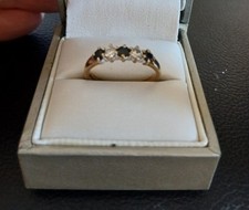 Saphire Diamond Ring Gold