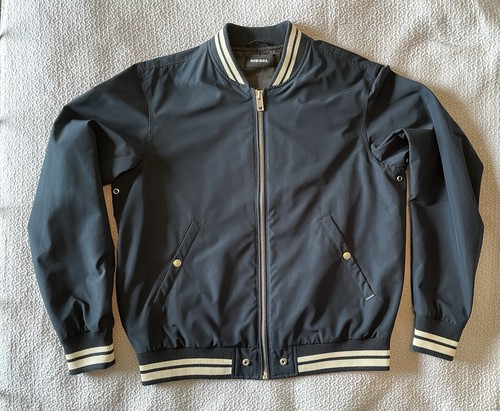 Diesel men navy blue jacket - diesel,