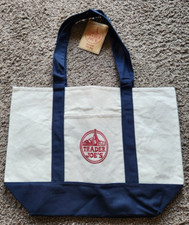 ?? Trader Joe’s Tote Bag - Blue and White - Trendy USA Tote Bag 