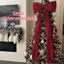 1pc Giant Christmas Tree Bow, Large Cloth Bow ChristmasTree,Party & Wedding