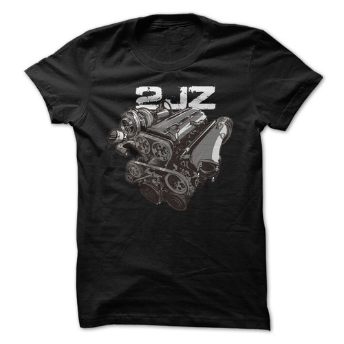 2jz motor engine graphic tee - graphic,