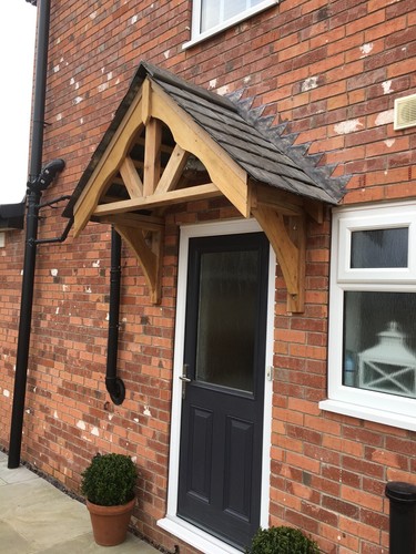 Solid oak porch canopy 1500mm - solid,