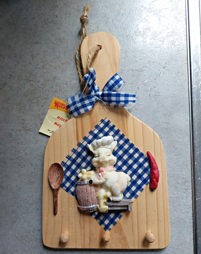 Kitchen keyrack wooden hook - keyrack, 3-hook
