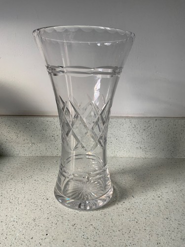 Tudor crystal cut vase tall - crystal,