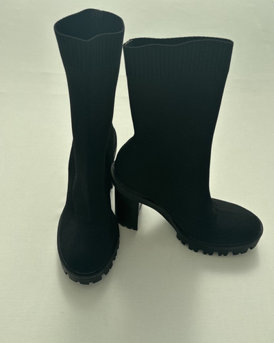 Zara black elastic sock style - zara,