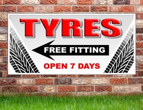 Tyre sign banner outdoor signs - sign,
