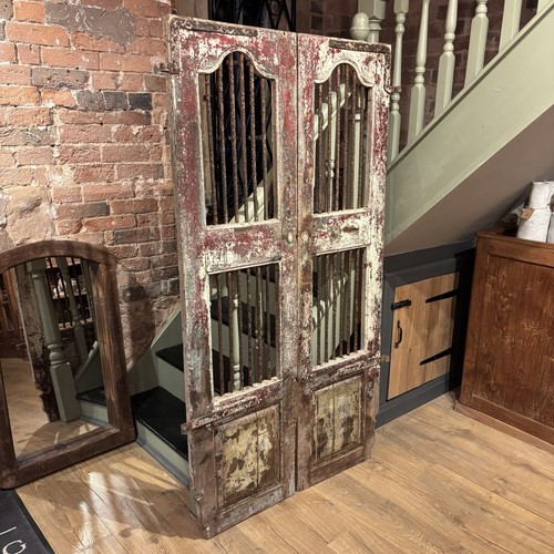 Pair vintage wooden door - pair,