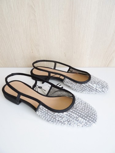 Zara silver black sequinned - zara,