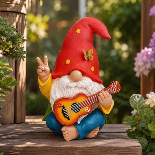 Funny garden gnome - garden, playing