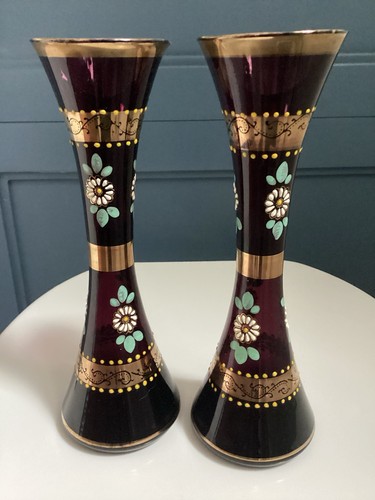 Pair 19th century purple - a, of