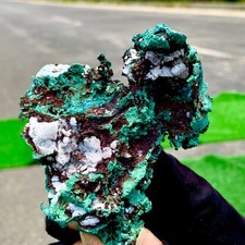 254GNatural copper mine with malachite Primitive mineral specimen Gemstone Rare