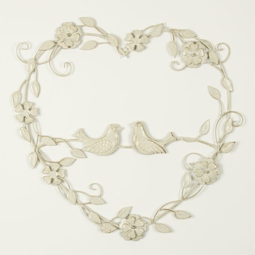 Metal heart wreath - metal, &