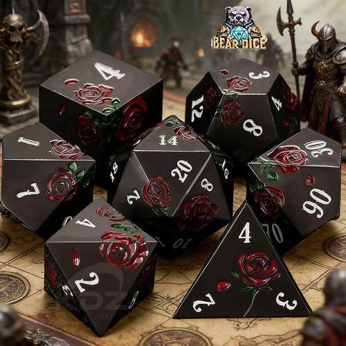 Black red rose metal - red,
