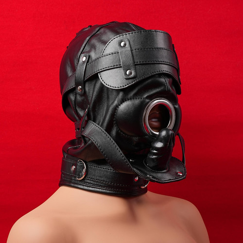 Leather slave bondage - pu,