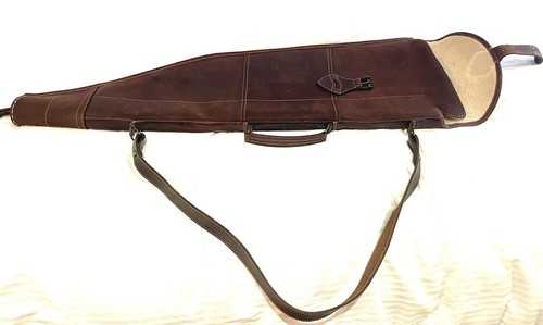 Leather suede gun slip case - gun,