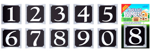 Self adhesive house numbers - adhesive,