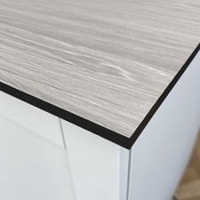 SALE WHITE GREY OAK  Compact Laminate Worktop Solid Core NOT Chipboard Kitchen