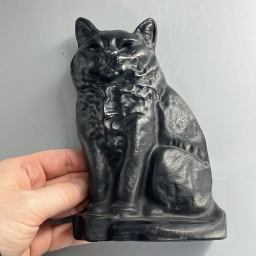 Vintage cast iron black cat - iron,