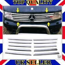 Chrome Front Grill 10 pcs S.STEEL For Mercedes VITO W638 from 1996 to 2003