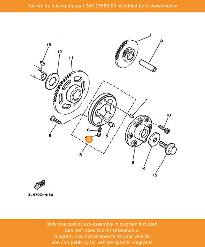 Yamaha cap starter clutch - cap,,