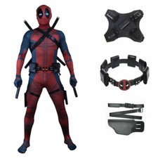 Deadpool Costume Adult Zentai Bodysuit Cosplay Suit Mask Halloween Prop Jumpsuit
