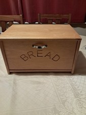 Wooden bread bin in good condition no longer needed