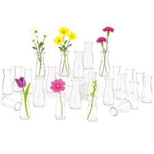 12/24pcs Mini Clear Glass Bud