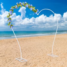 Metal Wedding Arch Frame Standing Heart Shape Stage Backdrop Balloon Decoration