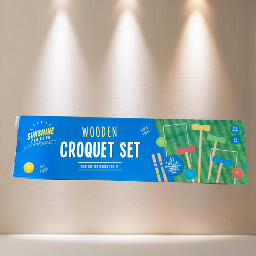 Wooden croquet set - wooden,