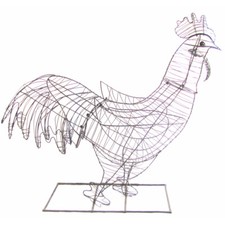 Topiary Frame Rooster Running Garden Ornament Feature Growing Outdoor Gardening