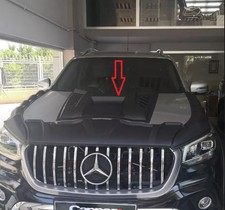 Bonnet Scoop Vent Hood Cover Matt Black ABS For Mercedes X Class 2017-23