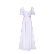Frigate Jane Austen Regency Dress With Satin Sash Size S White