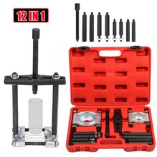 12 IN 1 Wheel Hub Puller Set Bearing Removal Splitter Separator Tool Kit w/ Case