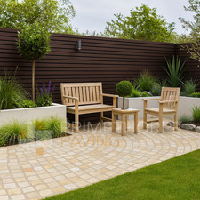 Fossil Mint Sandstone Cobbles 10x10cm Indian Stone Setts Patio Block Paving