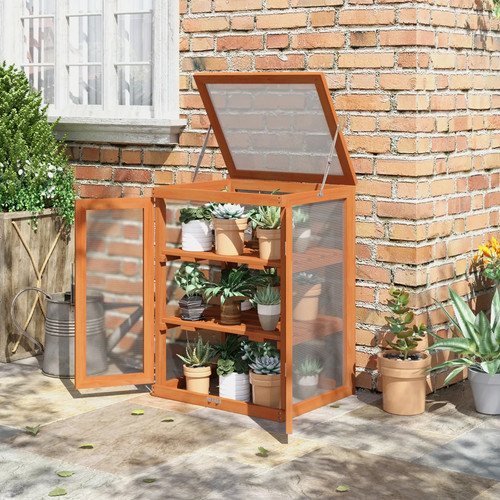 3tier wood greenhouse plant - 3tier,