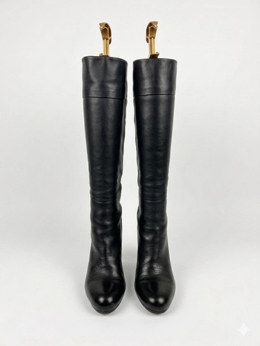 Kurt geiger black leather knee - kurt,