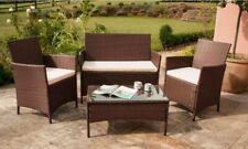 4PC Brown Rattan Garden