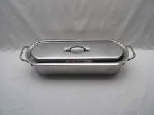Used stainless steel 16.75in 42cm corn fish kettle pan saucepan poacher