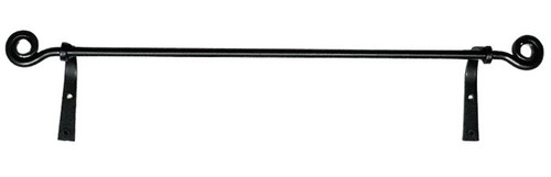 Wrought iron towel bar with - wrought,