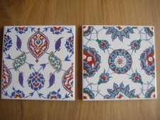 Two Vintage Iznik Style Blue