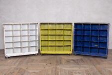 INDUSTRIAL STYLE STORAGE LOCKERS VINTAGE COLOURED STEEL PIGEON HOLE UNIT