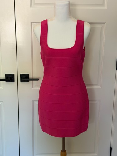 Hervé léger hot pink scoop - hot,
