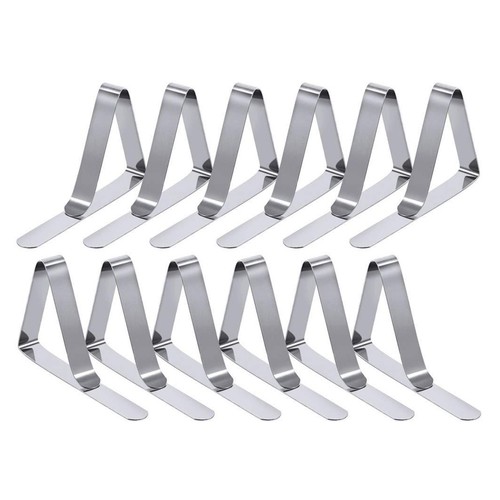 12x table cloth clips - |, metal