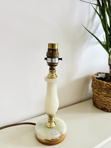 Vintage small onyx table lamp - onyx,