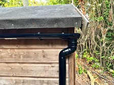 Gutter Kits for shed, outhouse, greenhouse ect, Mini Flo Full Kit, Black