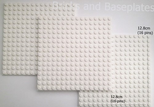 Lego white plates base - white,