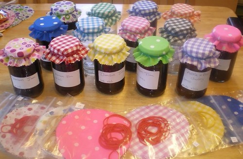 Jam covers gingham fabric - jam,
