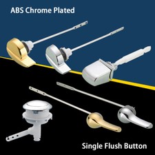 Single Flush Button Toilet Push Button Cistern Fitting Silver Universal Chrome