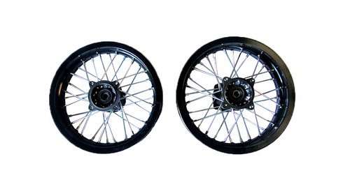 Spoked supermoto wheels - 12",