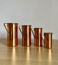Vtg Copper Measuring Cups x4